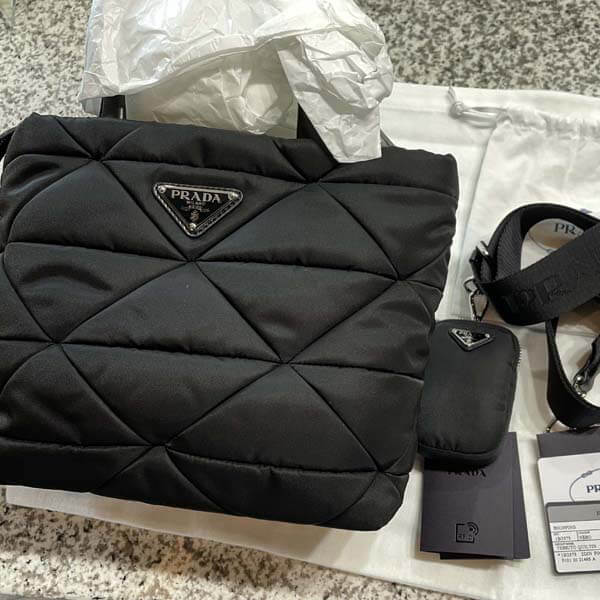 ★プラダ★パデッドナイロン トートバッグ偽物 1BG373_2DJN_F0002_V_O1O